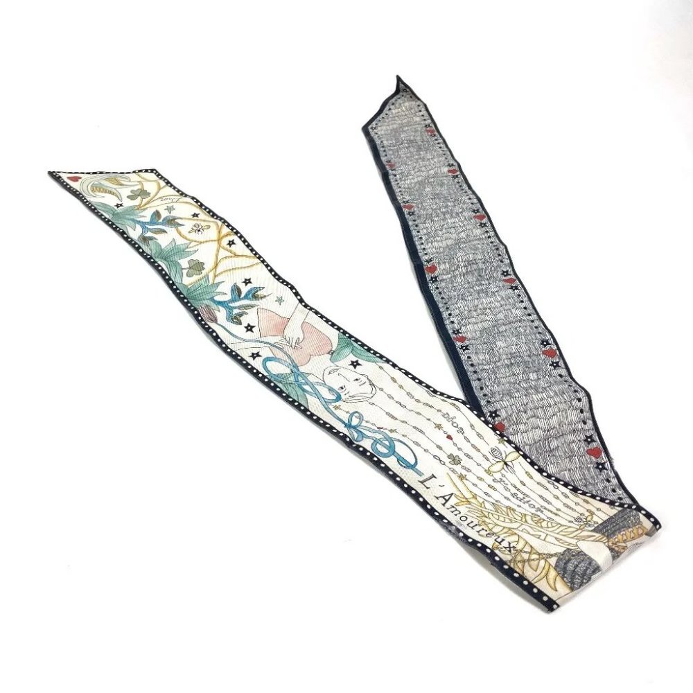 AUTHENTICITTY GUARANTEED Dior Heart pattern Mitsua BandeauScarf Scarf Multicolor - Picture 2 of 7